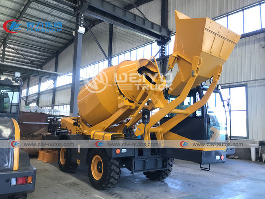 2.5cbm 2.5m3 Mobile Self Loading Concrete Mixer With 240 Degree Rotation Function