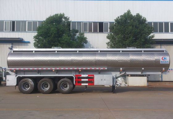Stainless Steel Vegetable Oil Delivery Truck , 42,000 Liters Oil Tank Trailer