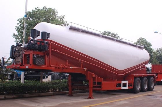 2 Axle 35cbm Cement Tanks Trucks And Trailers For Dry Powder Flour Transportation