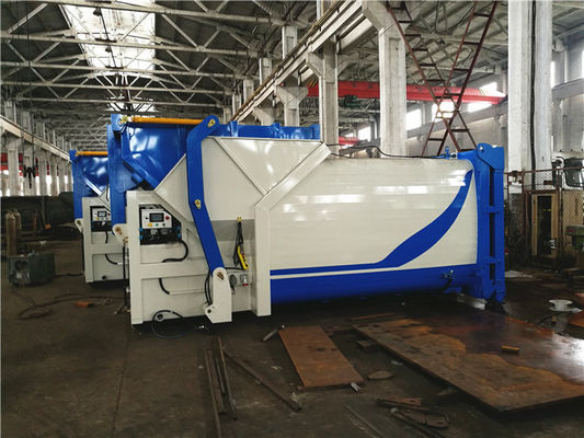 10 Ton Garbage Compactor Truck Container , Solid Waste Management Dump Truck