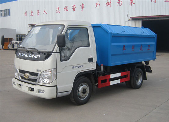 Forland 3m3 Rubbish Removal Truck , Hydraulic Arm Waste Garbage Truck
