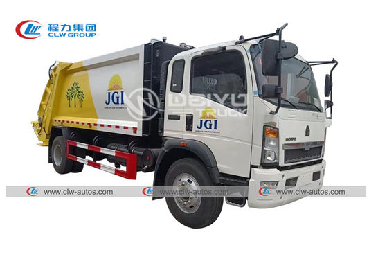 HOWO LHD Rear Load Garbage Compactor Truck 6wheelers 12m3