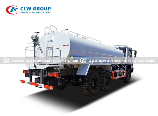HOWO Off Road 20m3 Gallons Water Bowser Truck With Centrifugal Self Priming Pump