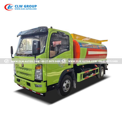 HOWO 4x2 6000L Diesel Fuel Bowser Truck with 120hp Chaochai Engine and 5mm Carbon Steel Tank