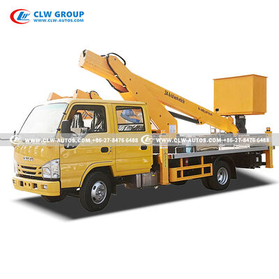Isuzu 24m Aerial Work Truck with CAN-bus Control & 7-Section Telescopic Boom for High-Reach Operations