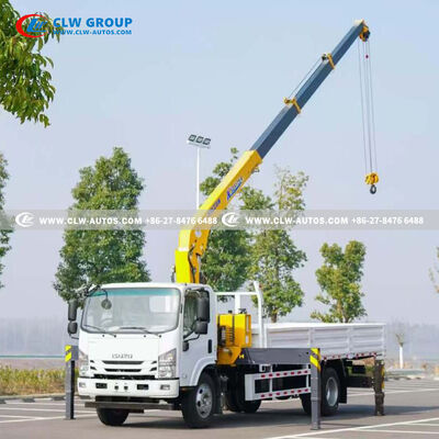 Isuzu 700P 5-Ton Crane Truck with 5,000kg Lifting Capacity, 360° Rotation, and 10.5m Lifting Height for Construction and Logistics