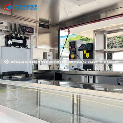 FOTON 4-Wheel Gasoline Mobile Food Truck with Insulated Box and Flip-Up Counters – Euro VI Mini Ice Cream Vending Car