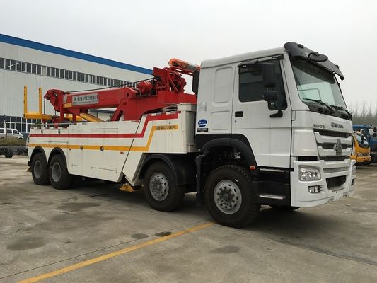 Howo 8X4 371HP Heavy Duty Tow Truck , Broken Cars Recovery Tow Truck