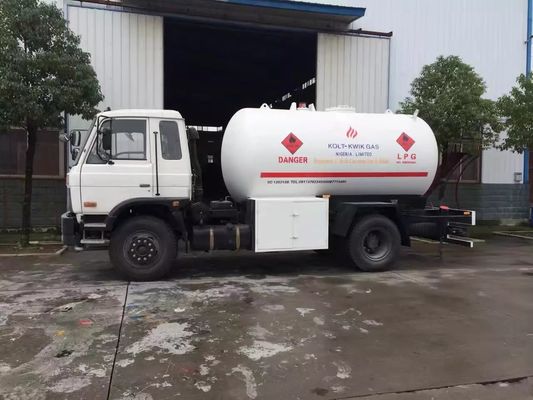 10000 Liter 5 MT Dongfeng LPG Gas Tanker Truck Fuel Delivery Tanker For Butan Gas Delivery / Refilling
