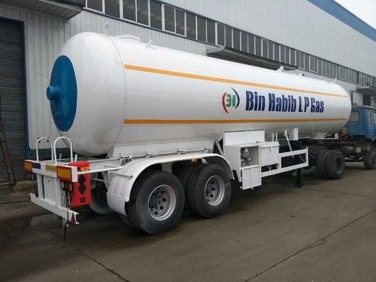 18MT Fuel Road Tankers , 2 Axle 40.5 Cbm Lpg Tanker Trailer High Capacity