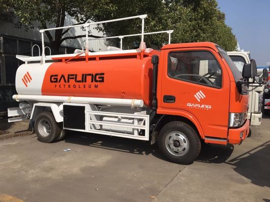 5000L Gasoline Delivery Truck , Dongfeng 5 Ton Gasoline Refill Oil Tanker Truck
