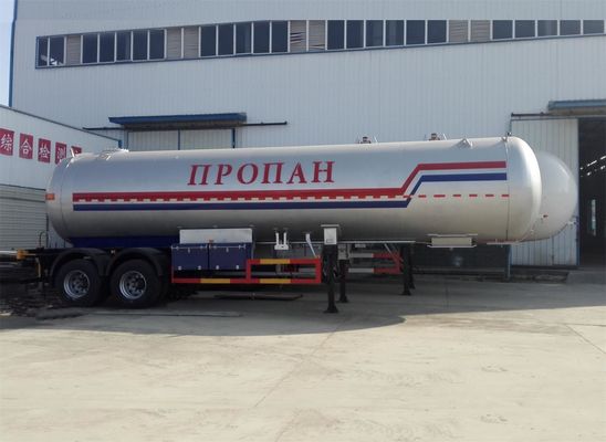 20T Propane Transport Trailer , Horizontal Bullet Propane Delivery Truck 40000 Liter Capacity