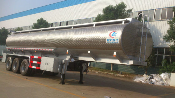 Stainless Steel Vegetable Oil Delivery Truck , 42,000 Liters Oil Tank Trailer