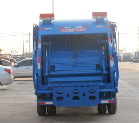 Self Compress Side Loader Waste Truck , 6CBM Rubbish Compactor Truck