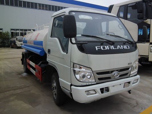 Foton Forland Mini Water Tanker Truck , 3 Ton 3000 Liter Commercial Water Truck