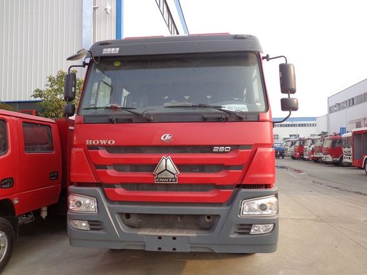 Emergency Rescue Fire Truck , HOWO 8 Tons Foam Fire Truck Good Performance