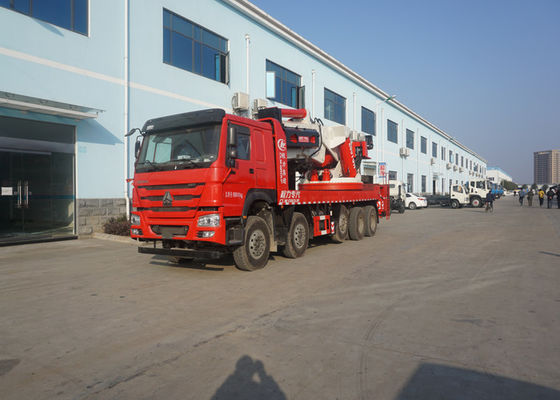 Heavy Duty Truck Mounted Telescopic Crane , Truck Bed Mounted Crane Folded Boom Type 10 X 4 100 Tons