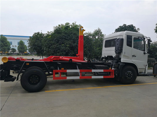 Dongfeng Hook Lift Garbage Truck , 12 Tons 12cbm Roll Off Container Garbage Truck