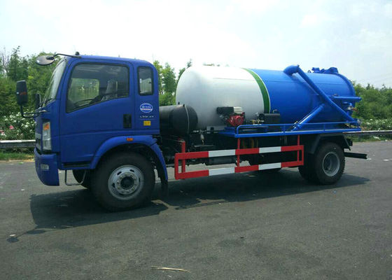 High Pressure Vacuum Suction Truck With 6cbm Water Tanker 6cbm Sewage Tanker