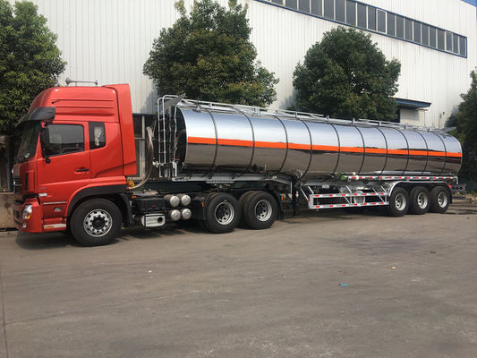 Oil Tank Trailer Fuel Delivery Truck Semi Trailer 45CBM Aluminium Alloy Thermal Insulation