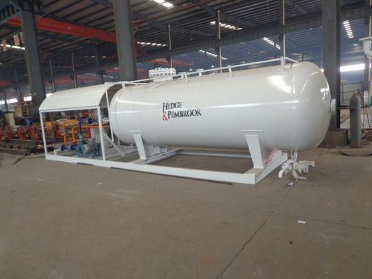 5 Tons Propane Storage Tanks , Factory Assembly Station Lpg Storage Tank With Scale