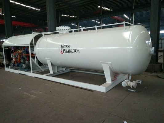 5 Tons Propane Storage Tanks , Factory Assembly Station Lpg Storage Tank With Scale