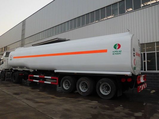 45000 Liters 3 Axle Fuel Delivery Truck Trailer , 45 Tons Fuel Tank Semi Trailer