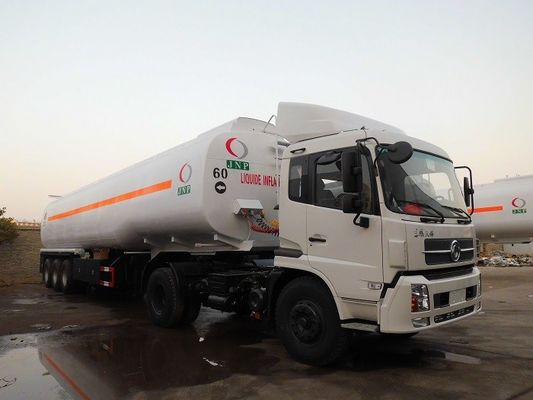 45000 Liters 3 Axle Fuel Delivery Truck Trailer , 45 Tons Fuel Tank Semi Trailer