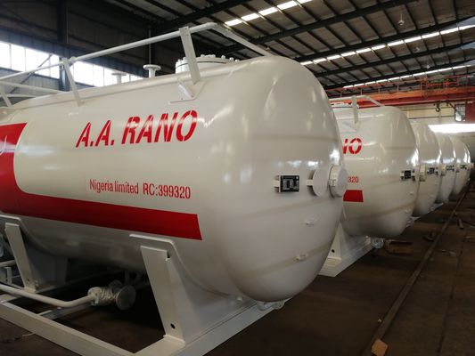 10000 Liters Q345R Carbon Steel LPG Gas Storage Tank For 5mt Completed Propane Gas Filling Plant