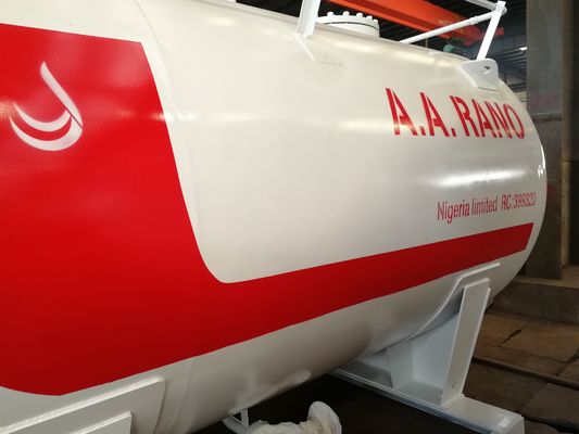 10000 Liters Q345R Carbon Steel LPG Gas Storage Tank For 5mt Completed Propane Gas Filling Plant