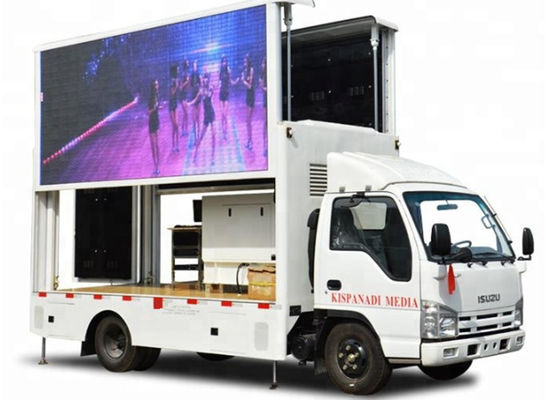 Mobile Advertising LED Billboard Truck Display Lift P6 Outdoor Color Screen With Stage