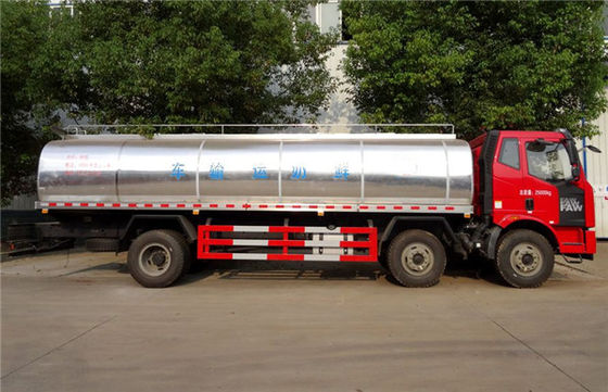 6X2 FAW 225HP Stainless Steel Milk Transport Truck 20CBM Insulation Tank