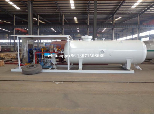 5 cbm 2.5 Ton LPG Storage and Cooking Cylinder Refilling Tanker Plant 5,000 Liter LPG Skid Station