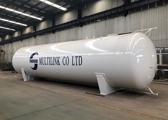 White 60000 Litres LPG Truck Tanker , Large Propane Gas Tanks Long Life Time