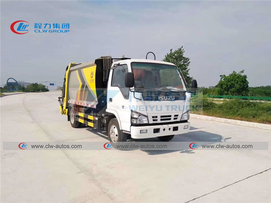 ISUZU 600P 5cbm Hydraulic Garbage Compactor Vehicle