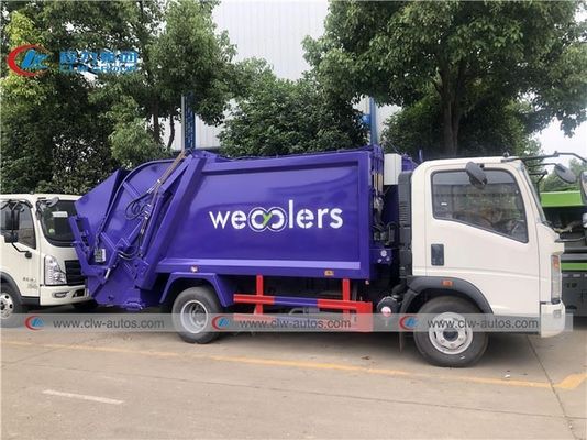 HOWO 5000L Self Compressed Garbage Compactor Truck